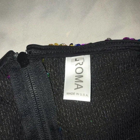 Multicolor Sequin High-Waisted Shorts - Picture 3 of 3